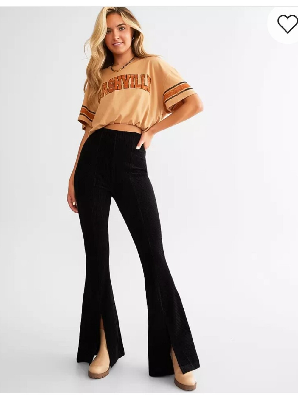 Flare High Rise Split Pant